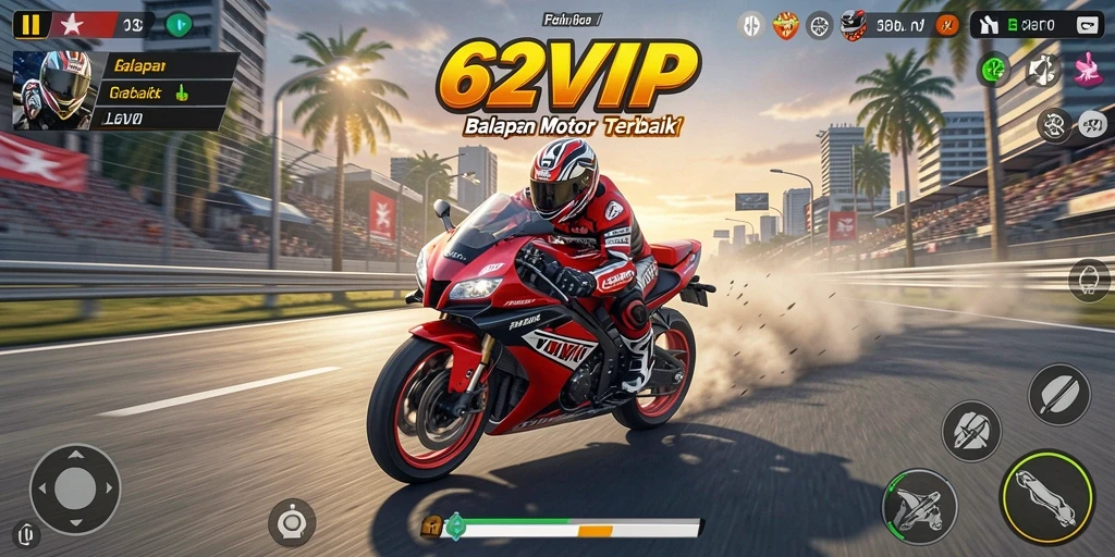 Gameplay seru dalam balapan motor yang penuh aksi dan adrenalin.