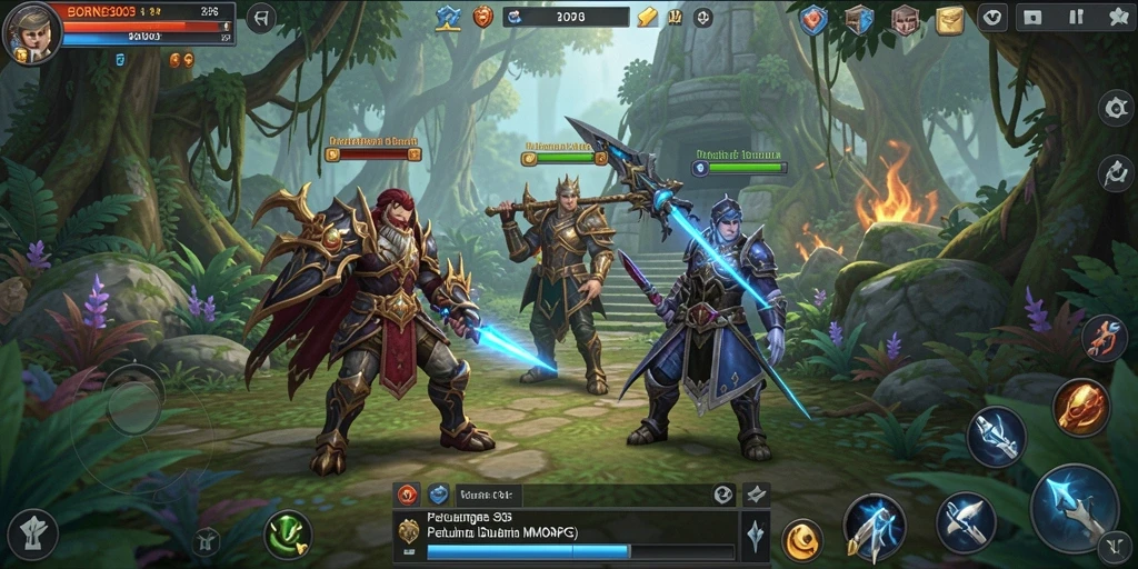 Screenshot gameplay BORNEO303 yang menunjukkan pertarungan seru antara karakter pemain.