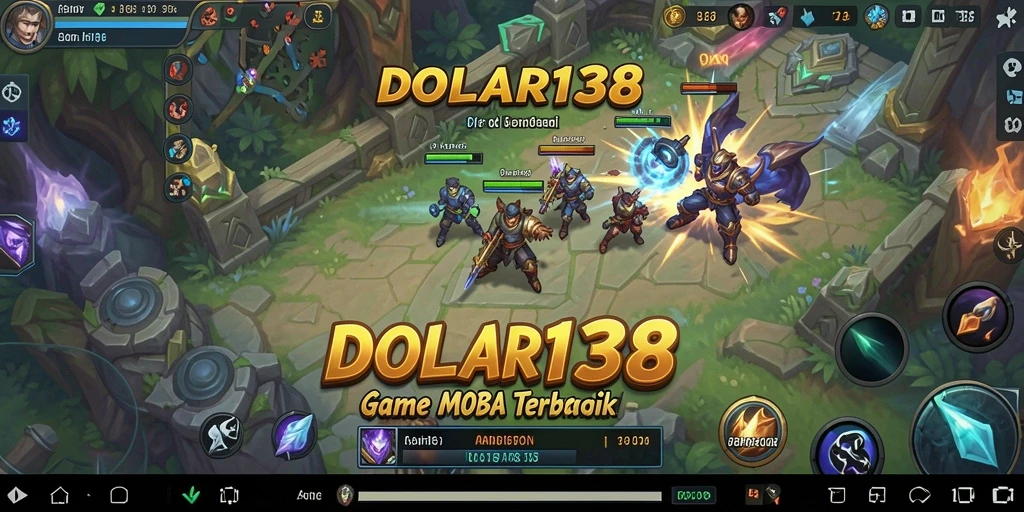 Tampilan gameplay MOBA yang intens dan seru di DOLAR138.