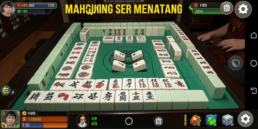 Tampilan menarik dari gameplay H89 yang menghadirkan tantangan Mahjong.
