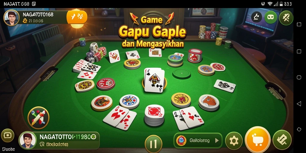 Screenshot utama NAGATOTO168 menampilkan gameplay seru Gaple.