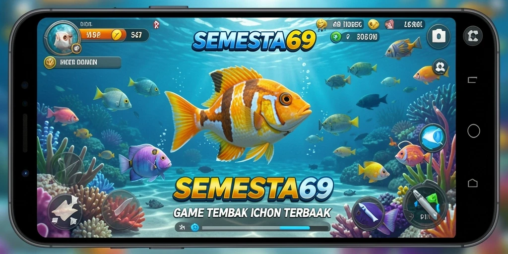 Screenshot gameplay SEMESTA69 yang menampilkan aksi tembak ikan yang seru.