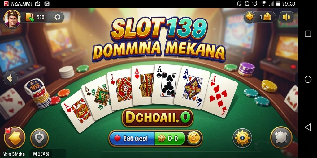 Screenshot gameplay SLOT138 dengan tampilan seru permainan Domino.